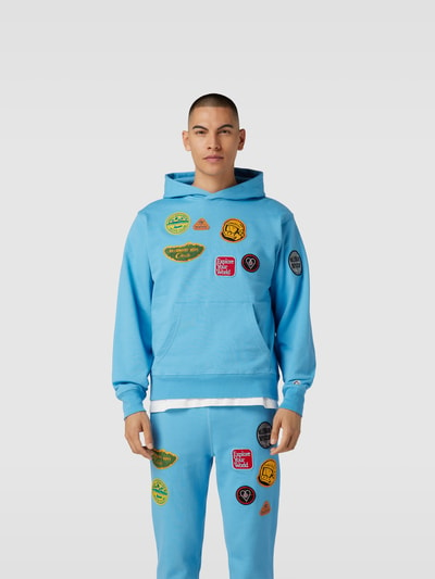 Billionaire Boys Club Hoodie mit Motiv-Patches Tuerkis 4