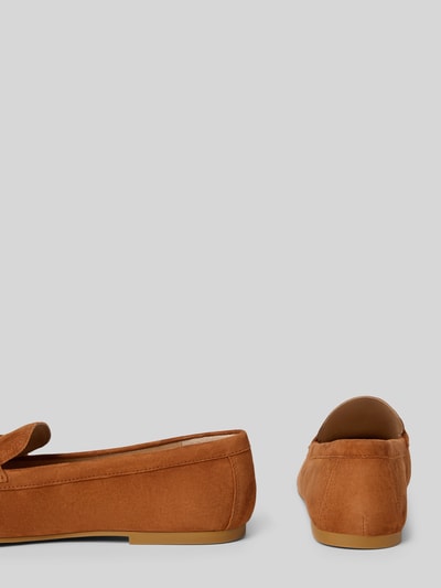 Lauren Ralph Lauren Mokasyny skórzane z aplikacją z logo model ‘AVERI III’ Camel 2