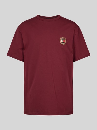 Tommy Jeans T-shirt met labelstitching en ronde hals Bordeaux - 2