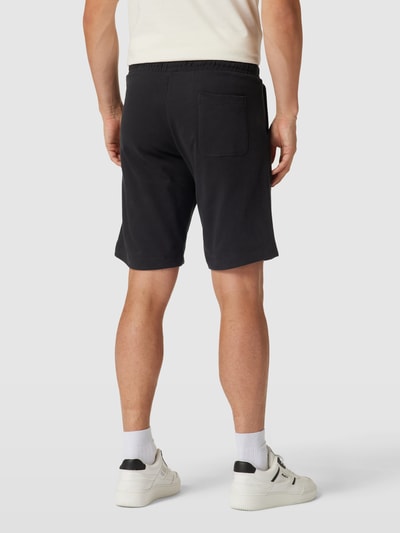 Marc O'Polo Sweatshorts met labeldetail, model 'terry' Zwart - 5