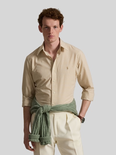 Polo Ralph Lauren Regular Fit Freizeithemd aus reiner Baumwolle Beige 4
