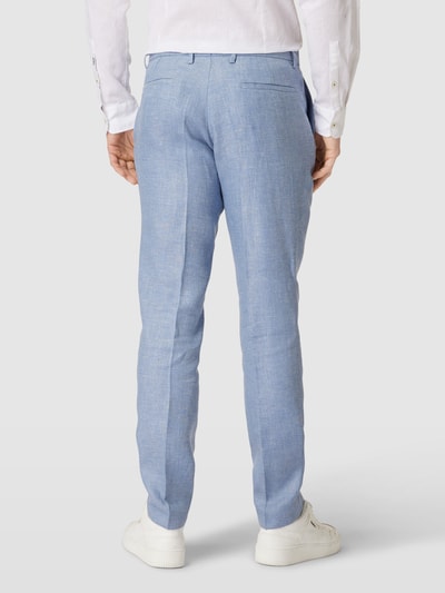 CG - Club of Gents Slim fit chino met structuurmotief, model 'Paco' Lichtblauw - 5