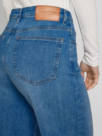 Marc O'Polo Wide Leg Jeans aus Baumwoll-Mix mit Kontrastnähten Modell 'LANIA' Hellblau Melange 3