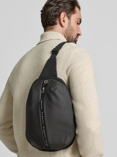 bugatti Crossbodytas met labelprint, model 'Blanc'  - 1