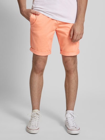 Tom Tailor Denim Slim Fit Chino-Shorts in unifarbenem Design Koralle 4