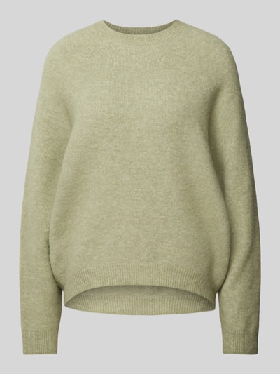 Drykorn Gebreide pullover met ribboorden, model 'PEMIRI' Lindegroen - 1