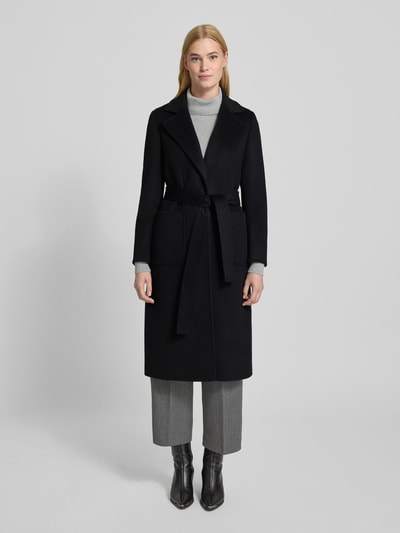 MAX&Co. Płaszcz wełniany o kroju regular fit z kołnierzem z połami model ‘RUNAWAY’ Czarny 4