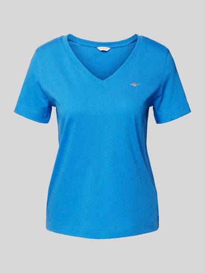 Gant Regular Fit T-Shirt mit Label-Stitching Royal 2