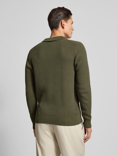 MCNEAL Gebreide pullover met ribboorden Kaki - 5