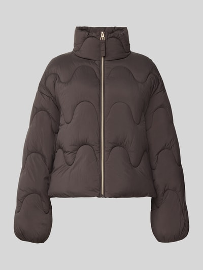Produktfoto, Loose Fit Steppjacke mit Stehkragen von Jake*s Casual in Unifarbe, Reißverschluss, elastische Ärmel, mit Tunnelzugabschluss