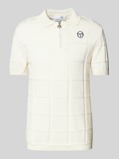 SERGIO TACCHINI Slim Fit Poloshirt mit Strukturmuster Modell 'LORENZO' Offwhite 2