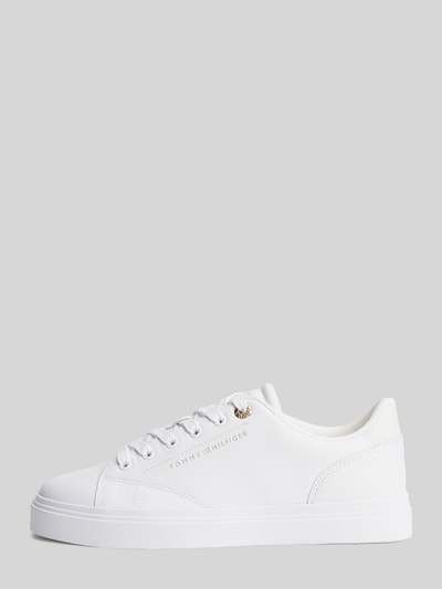 Tommy Hilfiger Sneaker aus echtem Leder mit Logo-Detail Weiss 2