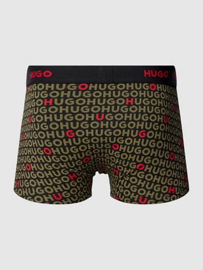 HUGO Boxershort met all-over motief in een set van 3 stuks Olijfgroen - 3