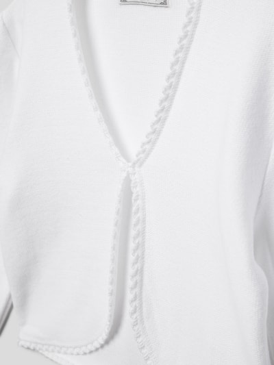Une Hautre Couture Bolero in Strick-Optik Weiß 2