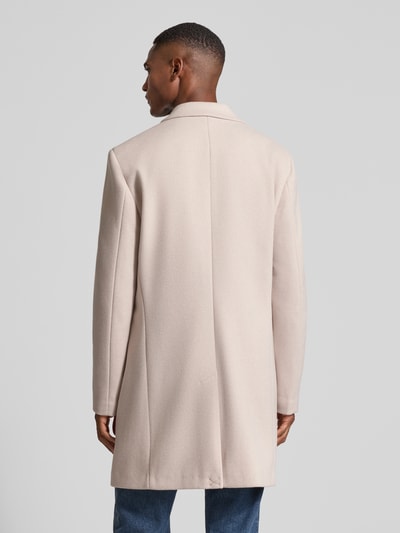 MCNEAL Lange jas van wolmix met reverskraag Beige - 5