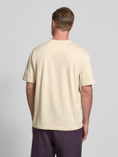 BOSS Green Regular Fit T-Shirt aus reiner Baumwolle Beige 5