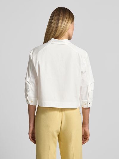 Marc Cain Bluse mit Reverskragen und 3/4-Arm Offwhite 5