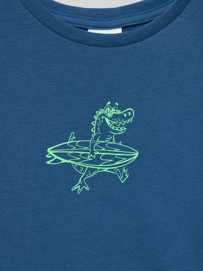 s.Oliver RED LABEL Regular Fit T-Shirt aus reiner Baumwolle  Rauchblau 2