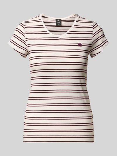 G-Star Raw T-Shirt mit Label-Stitching Weiss 2