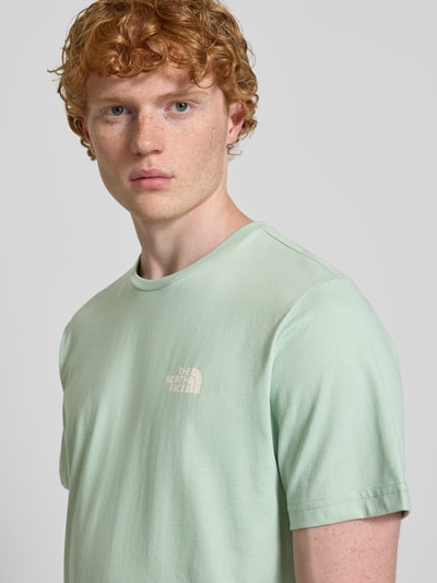 The North Face T-Shirt mit Label-Print Mint 3