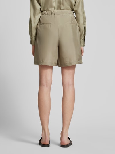 Marella Regular Fit Seidenshorts mit Gesäßtaschen Modell 'BORBONA' Khaki 5