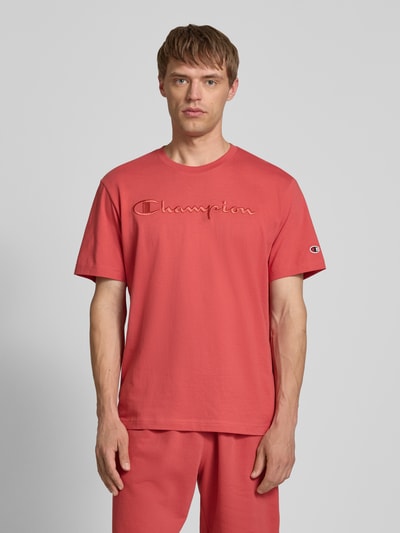 CHAMPION T-shirt met labelstitching, model 'ICONS' Rood - 4