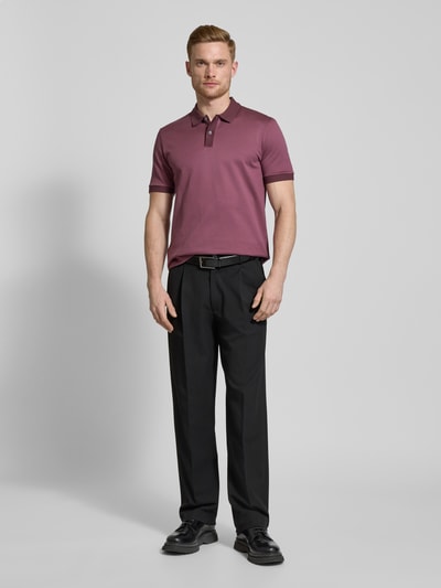 BOSS Regular Fit Poloshirt mit Label-Detail Modell 'Parlay' Purple 1