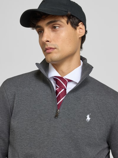 Polo Ralph Lauren Regular fit schipperstrui met schipperskraag, model 'Double' Antraciet - 3