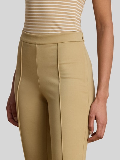 Lauren Ralph Lauren Spodnie o kroju slim fit o dł. 7/8 z ozdobnym szwem Piaskowy 3
