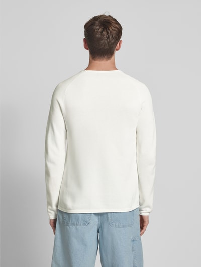 Jack & Jones Gebreide pullover met labelpatch, model 'HILL' Wit - 5