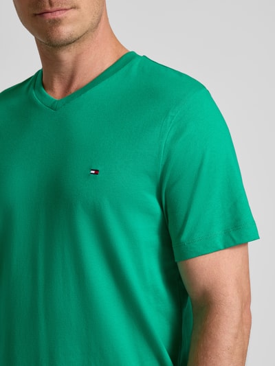 Tommy Hilfiger Regular fit T-shirt van puur katoen Groen - 3