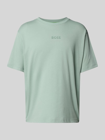 BOSS Green T-Shirt mit Label-Print und Rundhalsausschnitt Mint 2