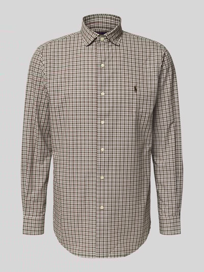 Polo Ralph Lauren Custom Fit Freizeithemd mit Kentkragen Mittelbraun 2