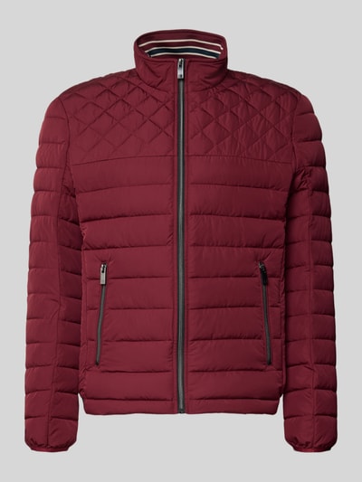 Christian Berg Men Steppjacke mit Reißverschlusstaschen Dunkelrot 2