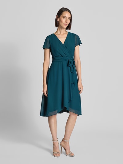 Christian Berg Cocktail Cocktailkleid in Wickel-Optik Lagune 1