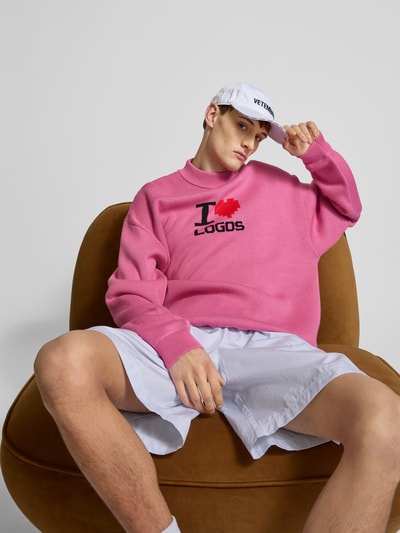 VETEMENTS Oversized Pullover mit Woll-Anteil Pink 3