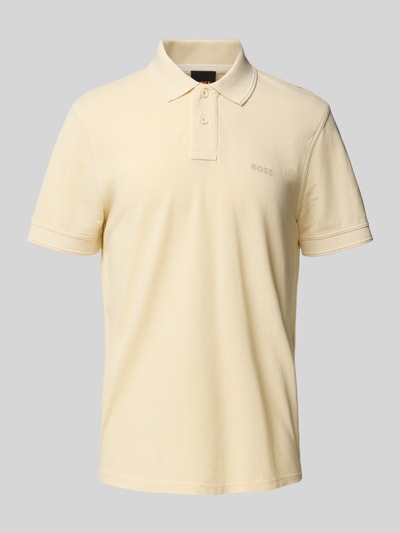 BOSS Orange Regular Fit Poloshirt aus reiner Baumwolle Modell 'PRIME' Ecru 2