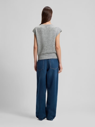 BOSS Orange Relaxed Fit Strickweste mit Woll-Alpaka-Anteil Modell 'FOLDERIO' Hellgrau 5