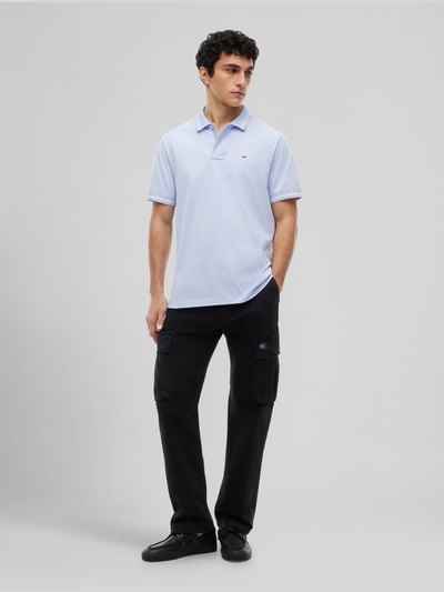 Tommy Jeans Regular Fit Poloshirt aus reiner Baumwolle Hellblau 1