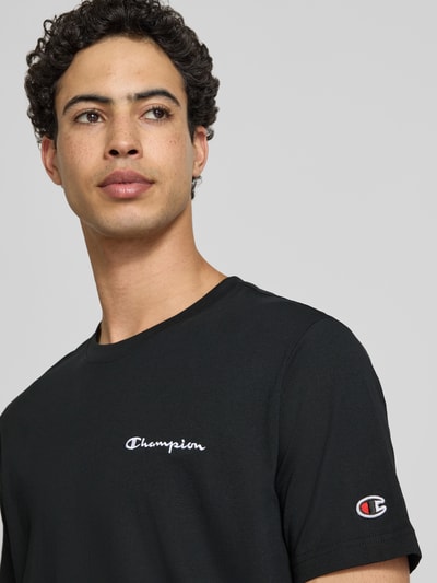 Champion T-Shirt mit Label-Stitchings und Rundhalsausschnitt Black 3