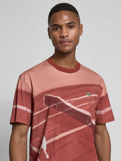 Lacoste T-Shirt mit Logo-Badge Rostrot 3