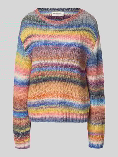 LOLLYS LAUNDRY Strickpullover mit Rundhalsausschnitt Modell 'Fairhaven' Orange 2