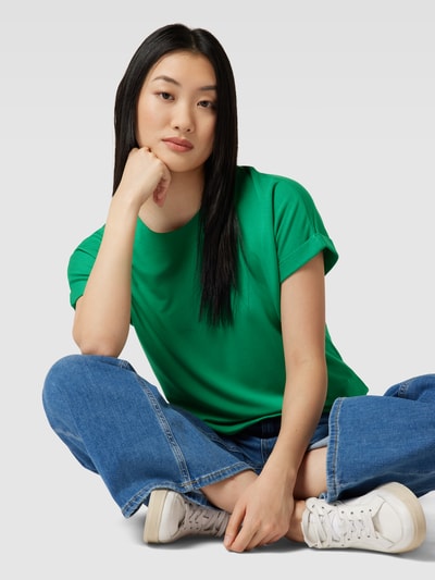 OPUS T-shirt z elastycznym pasem model ‘Soelle’ Zielony 3