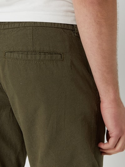 MR. F Straight Fit Chinoshorts mit Tunnelzug Oliv 3