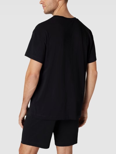 HUGO T-shirt met labelprint, model 'Linked' Zwart - 5