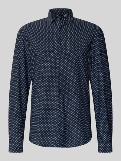 Jake*s Slim Fit Business-Hemd mit Kentkragen Marine 1