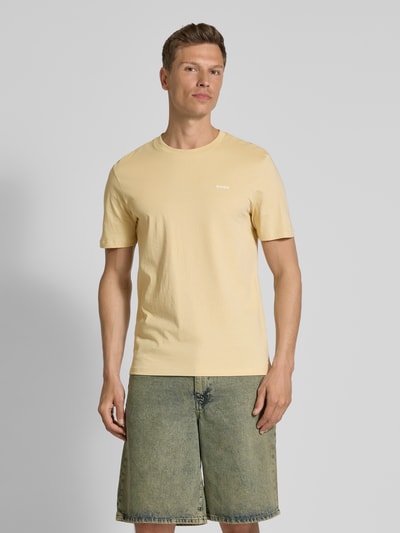 HUGO T-Shirt mit Label-Print Modell 'Dero' Beige 4
