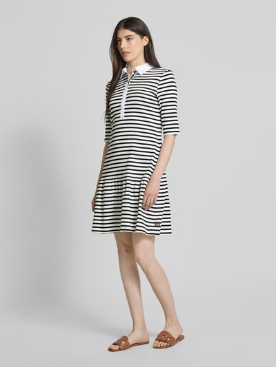 Marc Cain Knielanges Polokleid mit Knopfleiste Weiss 1