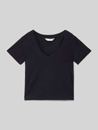 Mango T-Shirt aus reiner Baumwolle Black 1