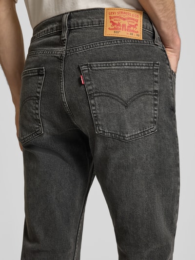 Levi's® Slim Fit Jeans aus Baumwoll-Mix Modell '515™' Black 3